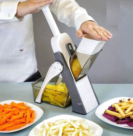 5 in 1 vegetable cutter - cuts in different sizes and shapes